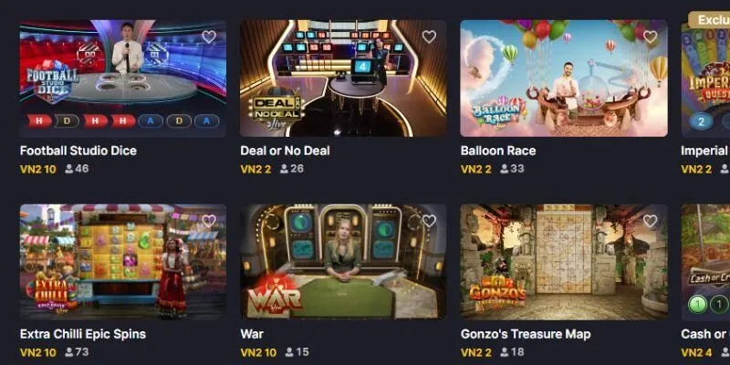 Kho trò chơi đa dạng và hấp dẫn