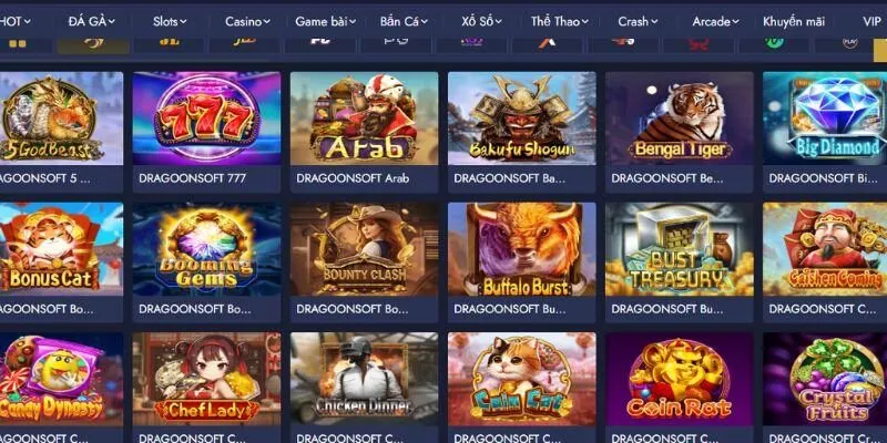  Top các trò chơi hot nhất tại nhà cái 